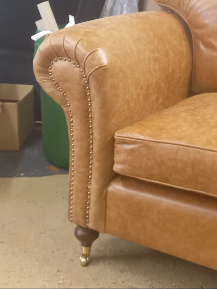 Leather arm chair