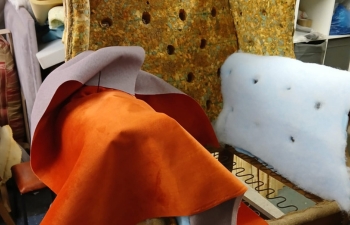 re-upholstered chair