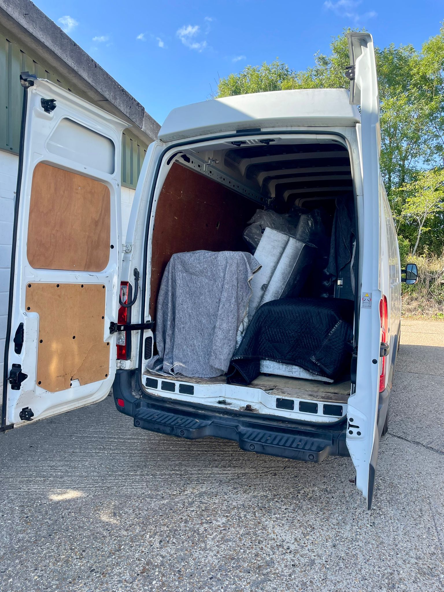 Loaded van